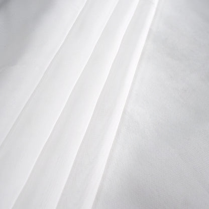 Outdoor Gardine Voile Weiß Transparent und Wasserabweisend mit Ösen 1 Panel
