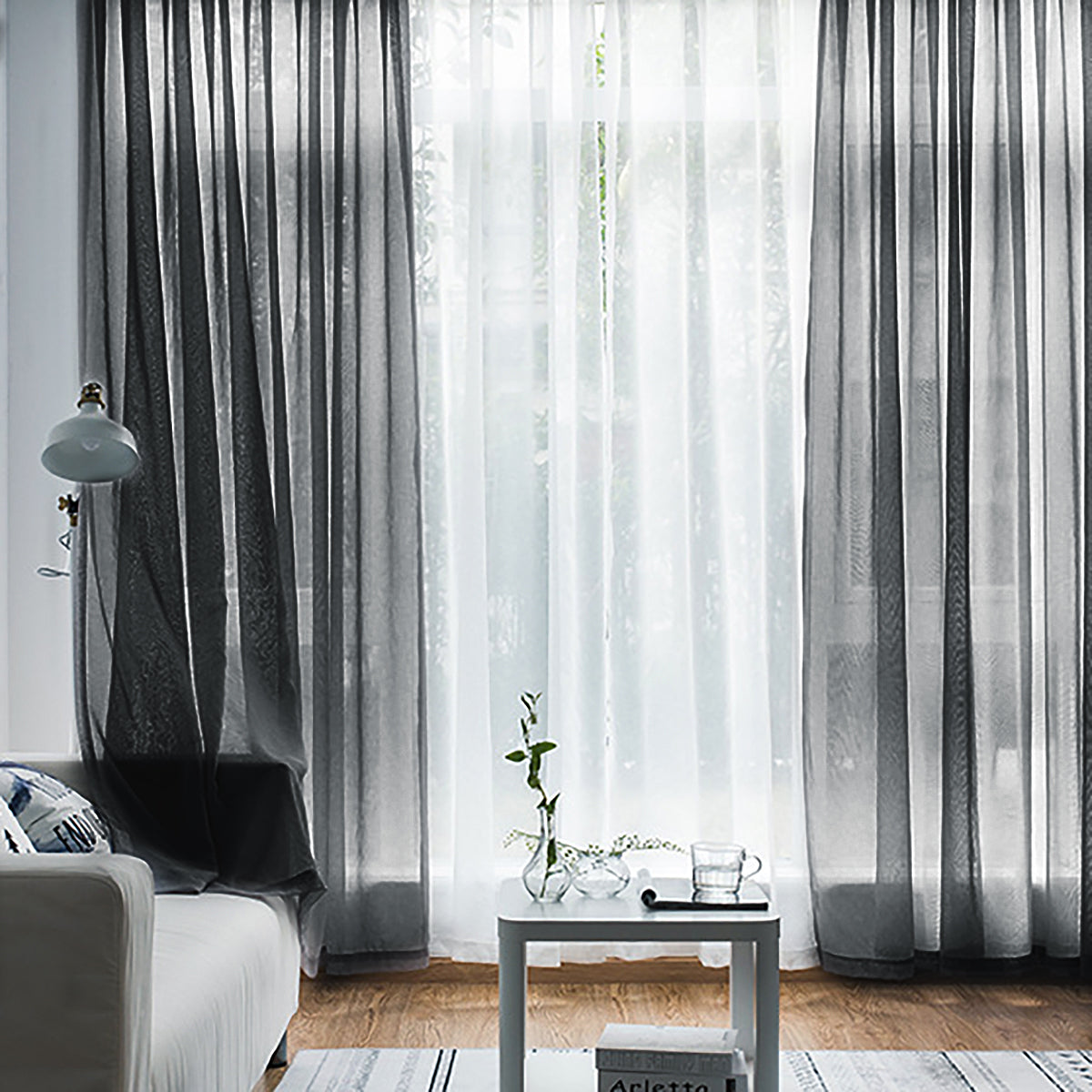 1 Panel Voile Sheer Curtain for Home Decor