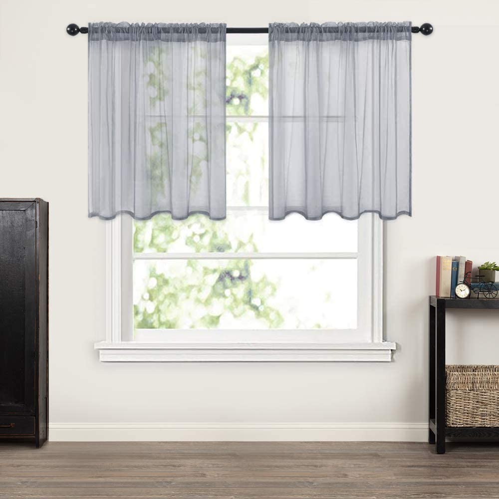 Half Tiers Curtains Cafe Kitchen Window Decor 1 Panel