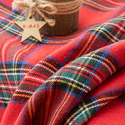 Rideau de Noël à carreaux · Rouge Vert · Style vintage