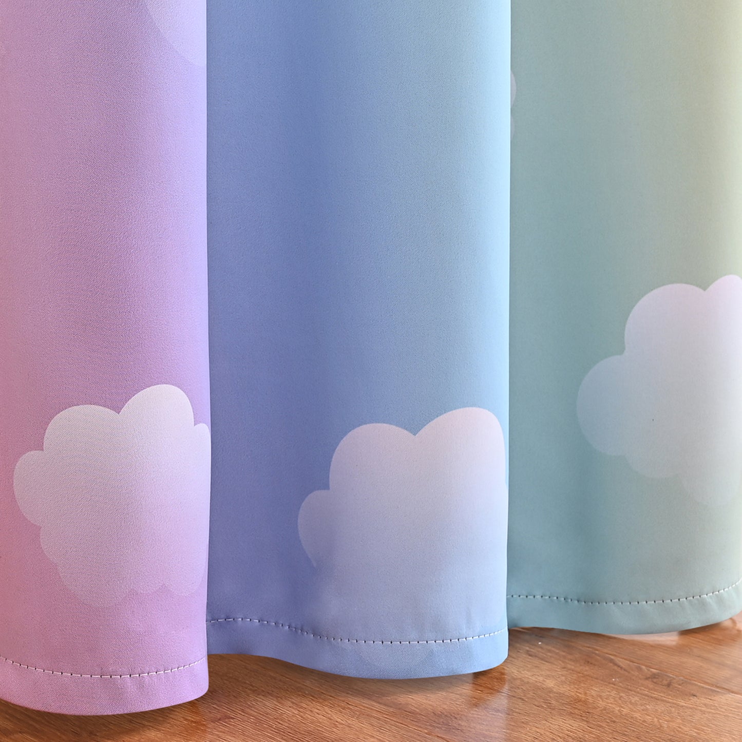 Rideaux occultants arc-en-ciel, 1 panneau, imprimés, 83 x 183 cm