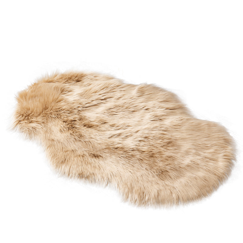 Fluffy faux fur rug, shaggy long pile rug, 60x90 cm