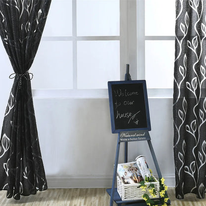 1 Panel Leaves Window Curtain Living Room Decor