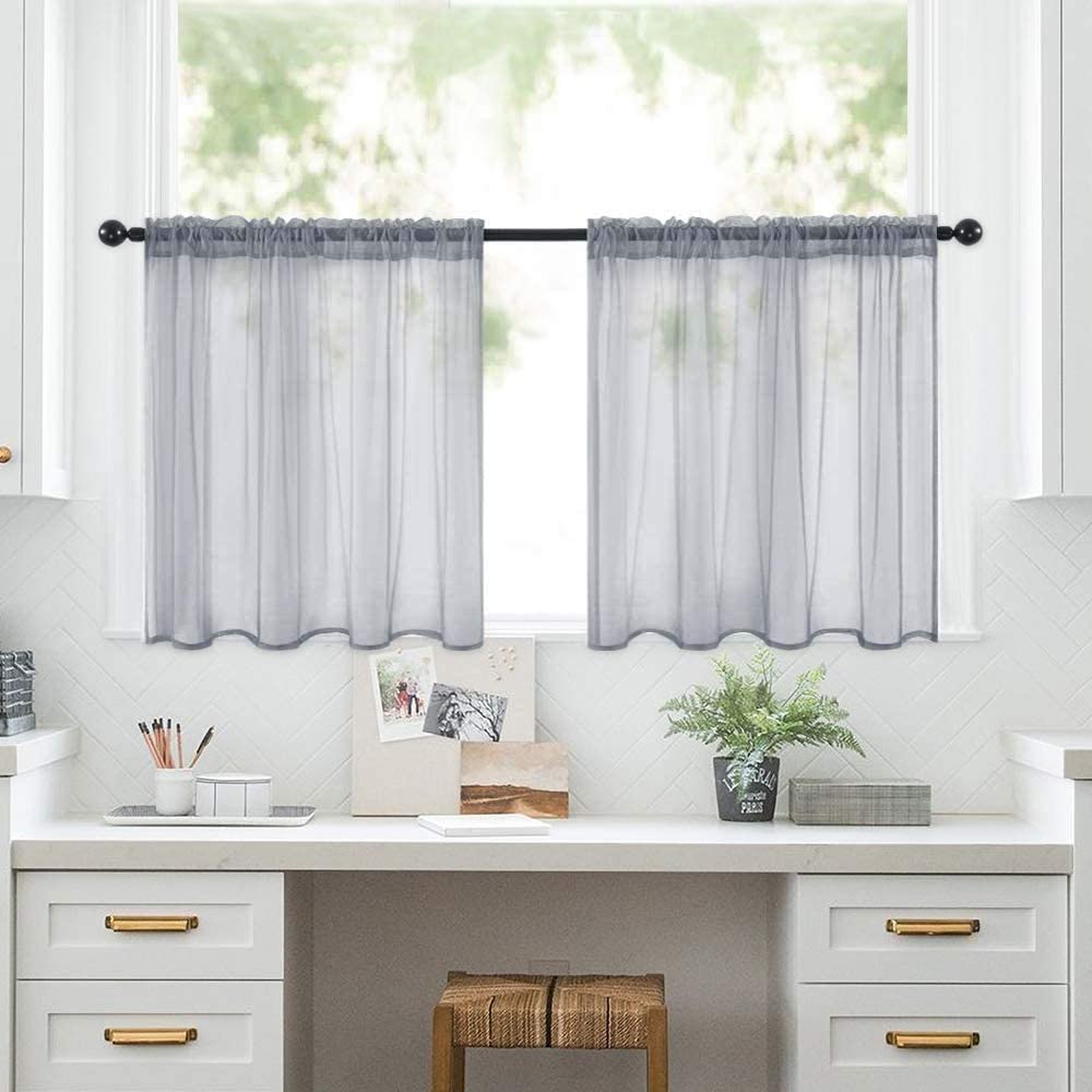 Half Tiers Curtains Cafe Kitchen Window Decor 1 Panel