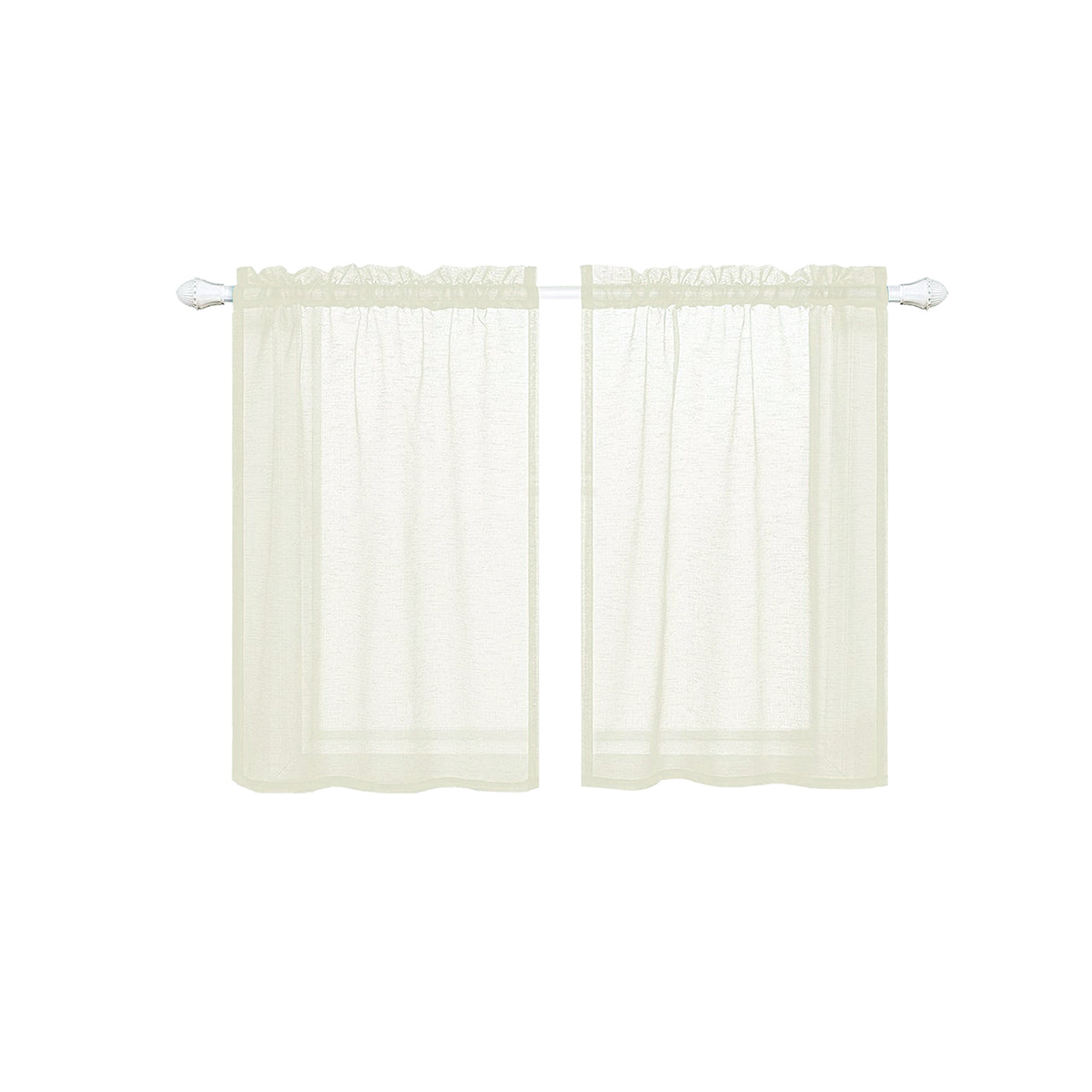 1 Panel Waterproof Short Sheer Tier Curtain