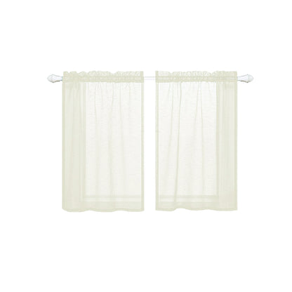 1 Panel Waterproof Short Sheer Tier Curtain