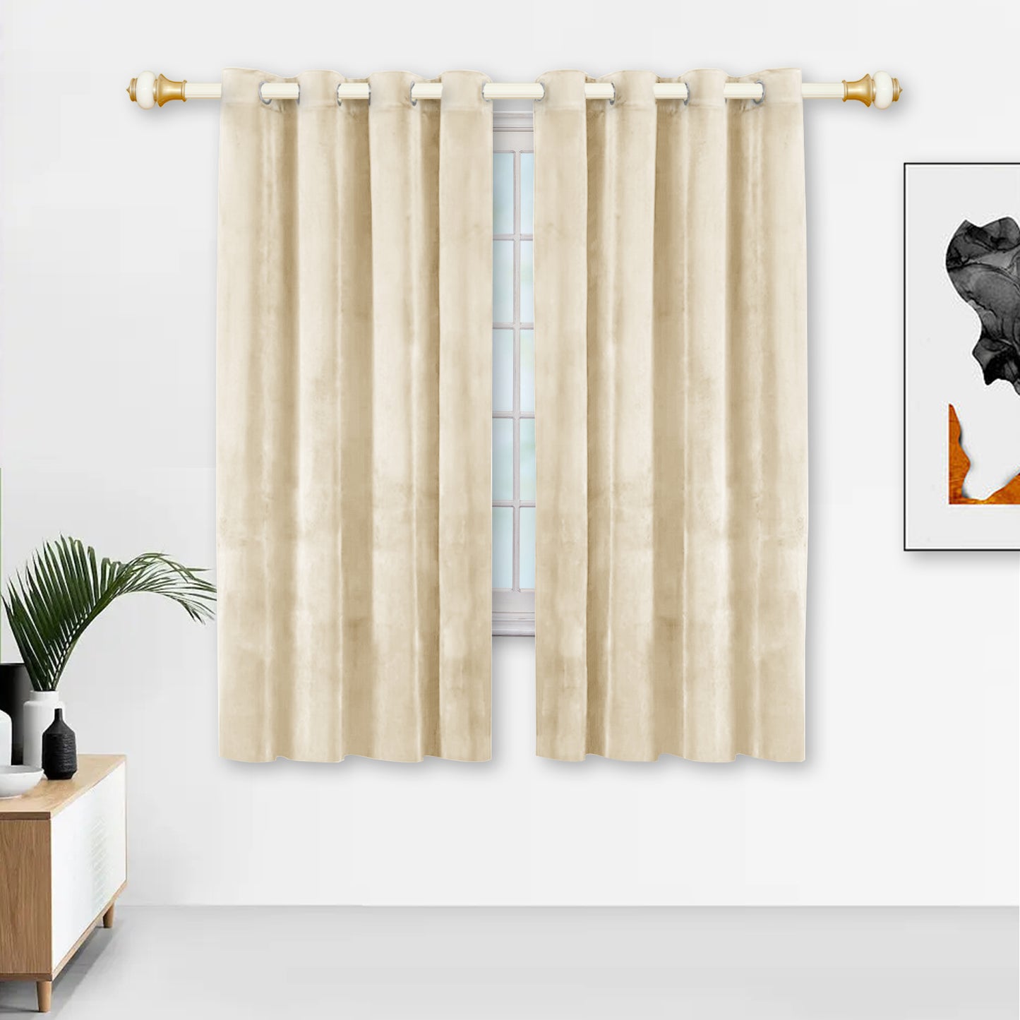 Verdunkelungsvorhang aus Samt – Thermo, Blickdicht, 1/2 Panels