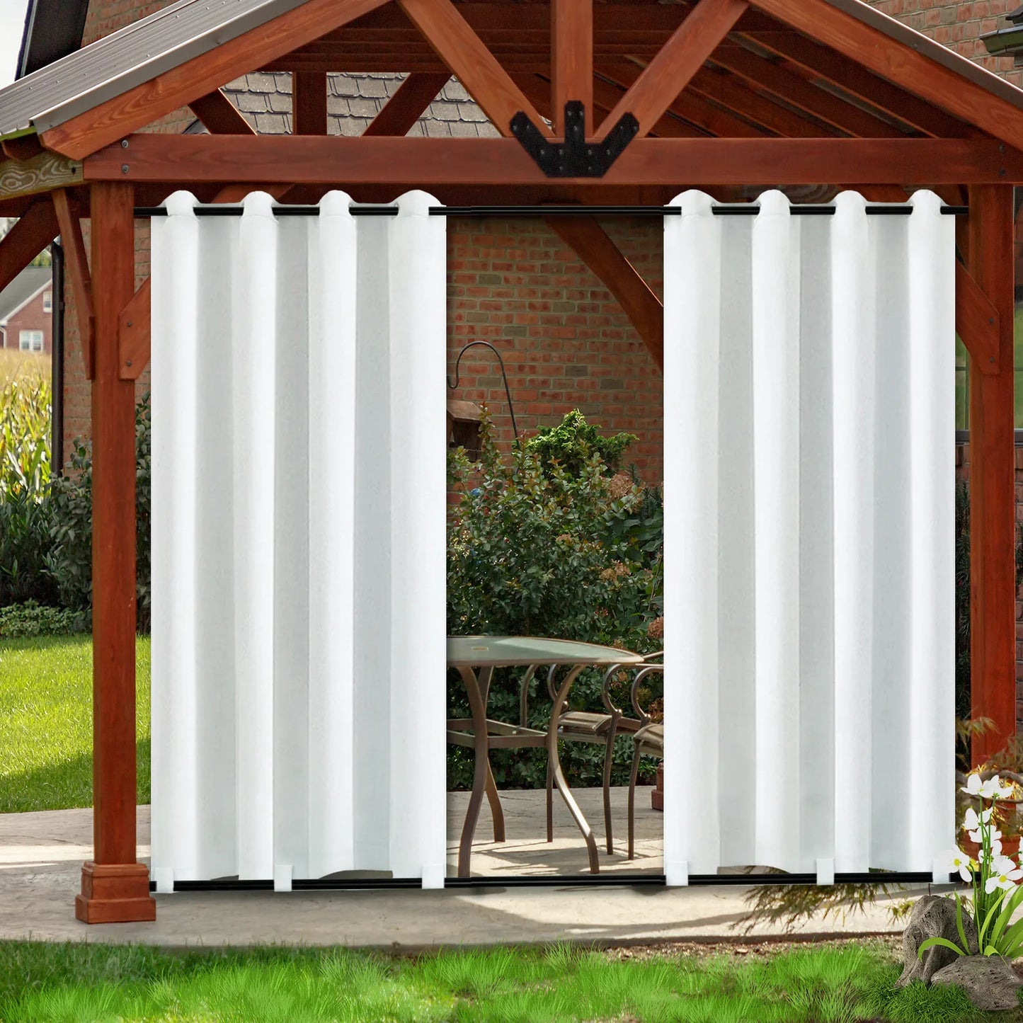 Wind-Resistant Outdoor Thermal Curtain Made to Measure · Corvella