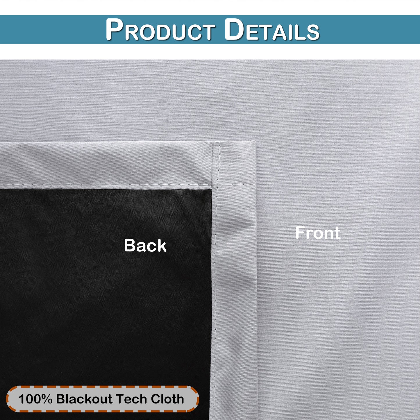 Set of 2 ultra-lightweight 100% blackout curtains with eyelets for bedrooms and living rooms