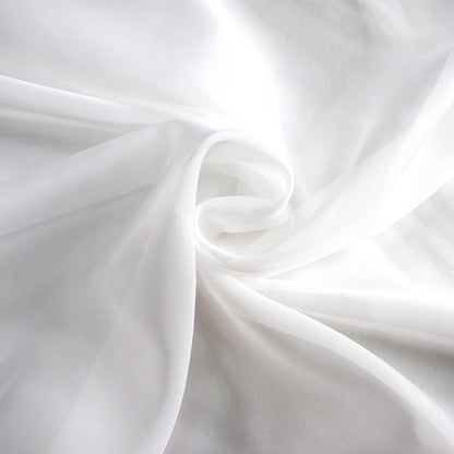 Outdoor Gardine Voile Weiß Transparent und Wasserabweisend mit Ösen 1 Panel