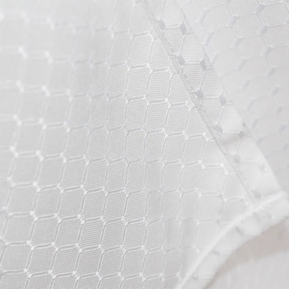 Shower curtain made of waffle fabric – water-repellent, including hooks, 1 piece