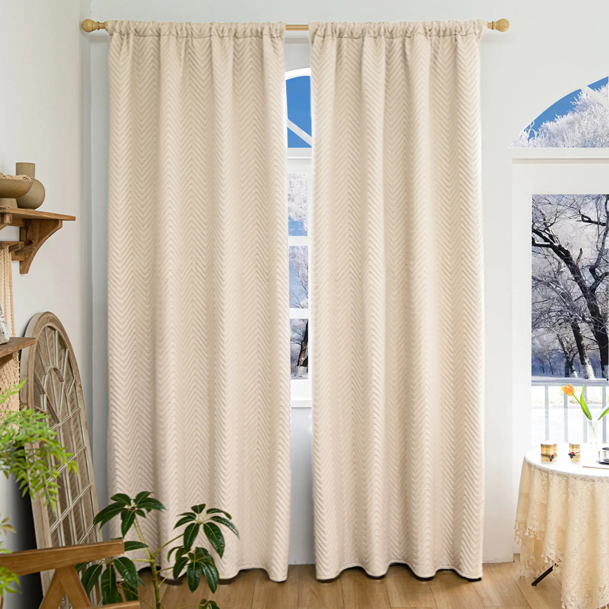 Extra heavy flannel thermal curtain made to measure with blackout - Flenaro