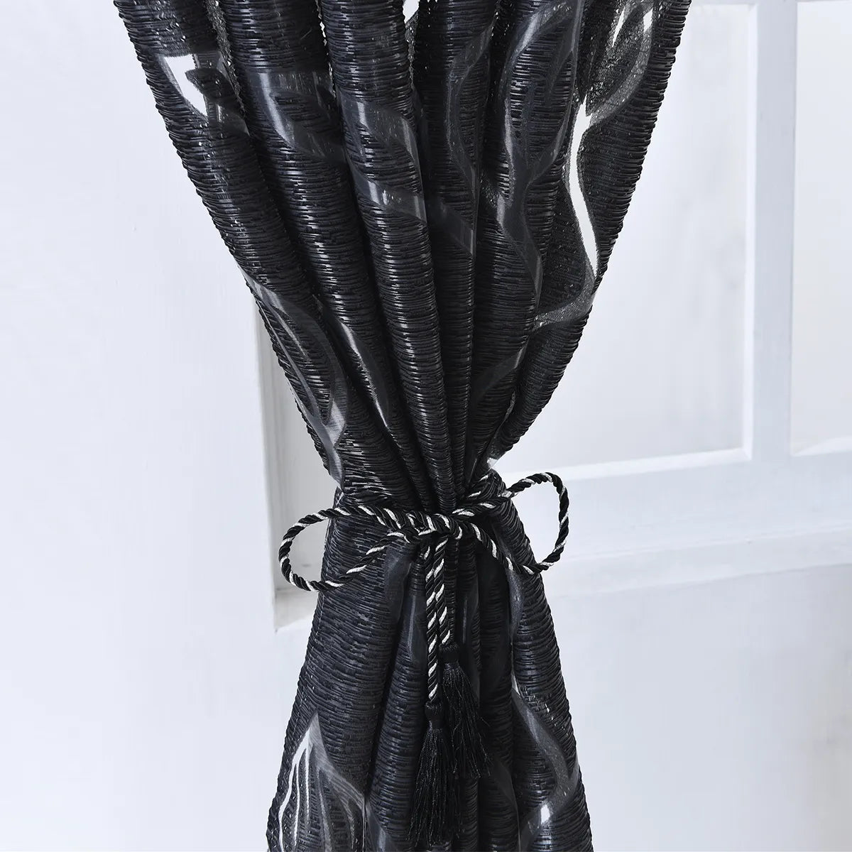 1 Panel Leaves Window Curtain Living Room Decor