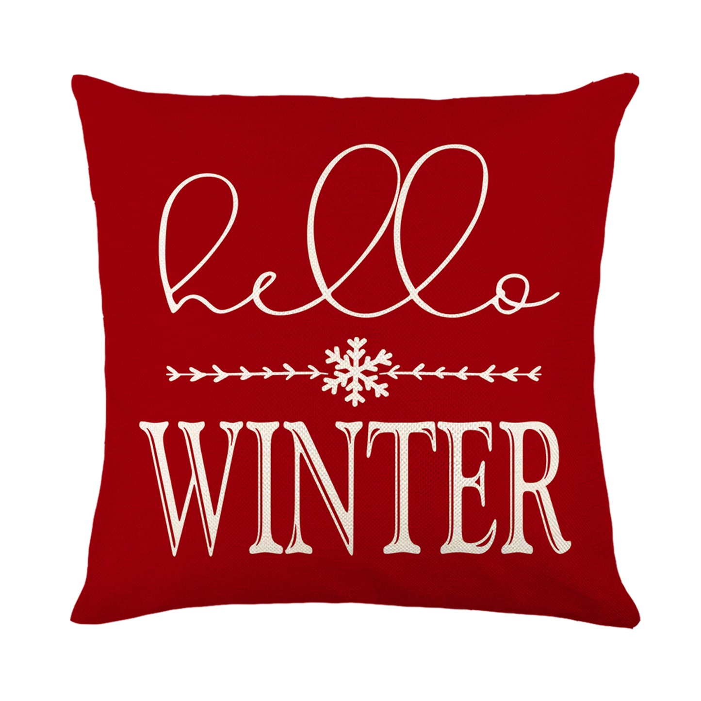 4er-Set Weihnachts-Kissenbezüge aus Leinen – Softe Dekokissen für Sofa und Bett (45×45 cm)