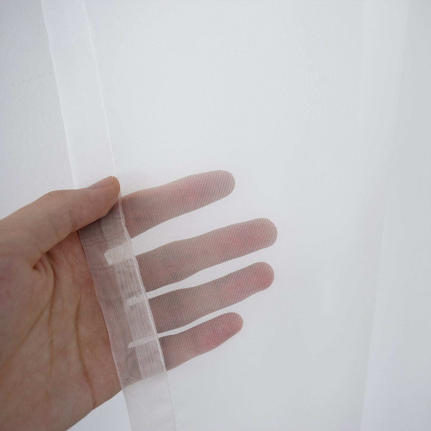 Waterproof Transparent Outdoor Curtain Voile White with Eyelets