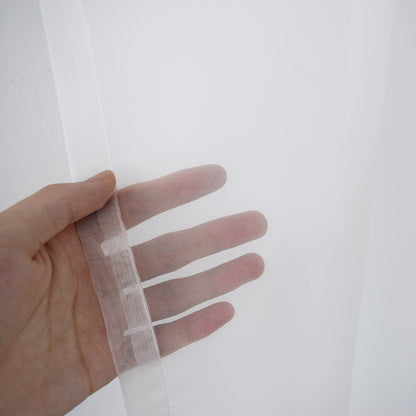 Waterproof Transparent Outdoor Curtain Voile White with Eyelets