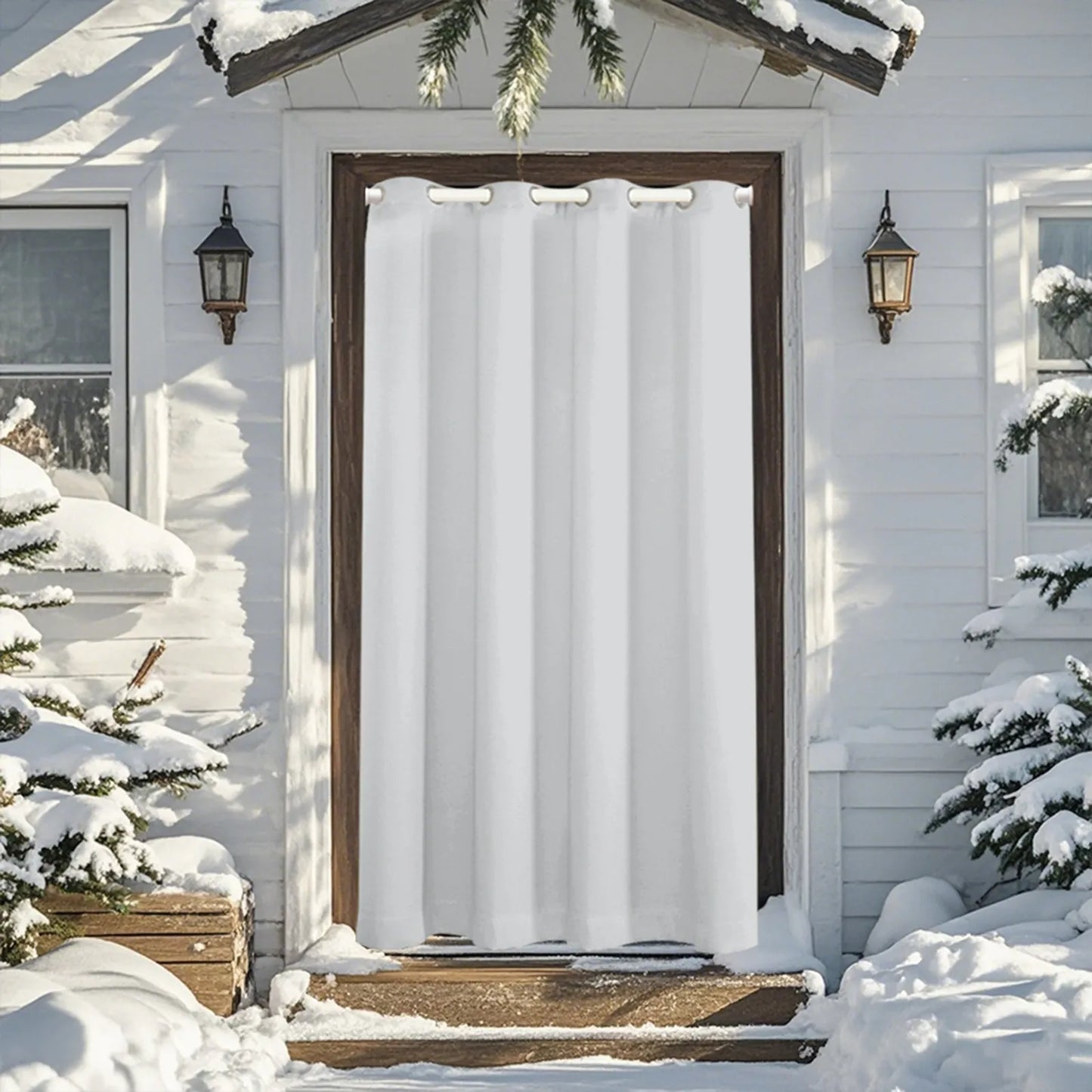 Soundproof and thermal insulating outdoor curtain made to measure · Arctivon