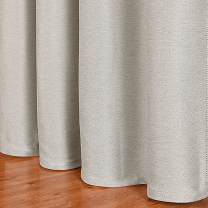 Linen Solid Curtains, 1 Panel, Beige, 132x160cm/132x213cm/132x241cm