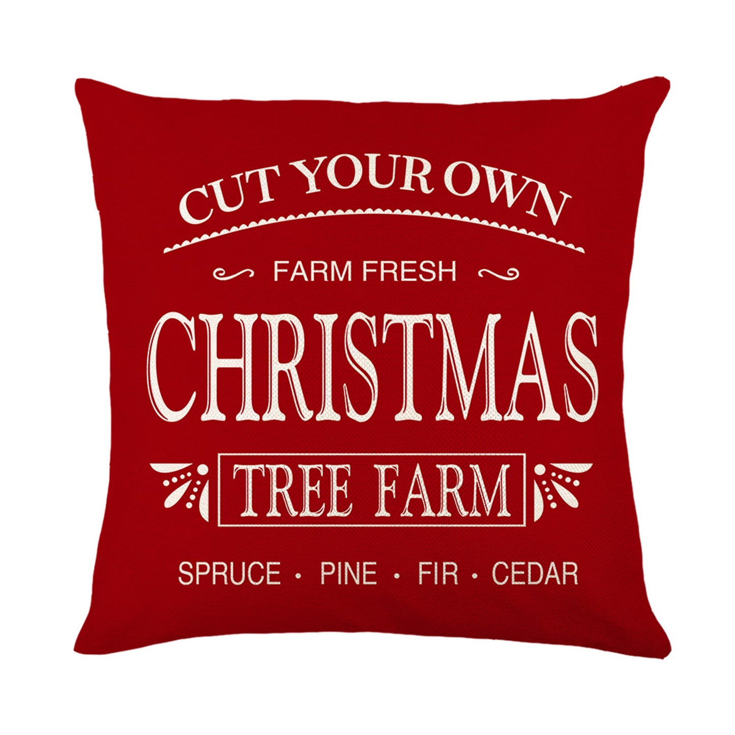 4er-Set Weihnachts-Kissenbezüge aus Leinen – Softe Dekokissen für Sofa und Bett (45×45 cm)