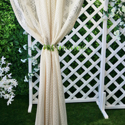 1 Panel Vintage Tassels Window Sheer Drapes