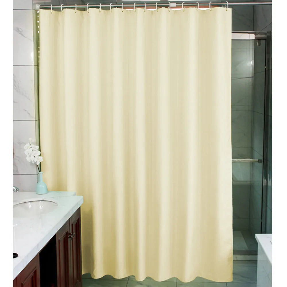 Shower curtain made of waffle fabric – water-repellent, including hooks, 1 piece