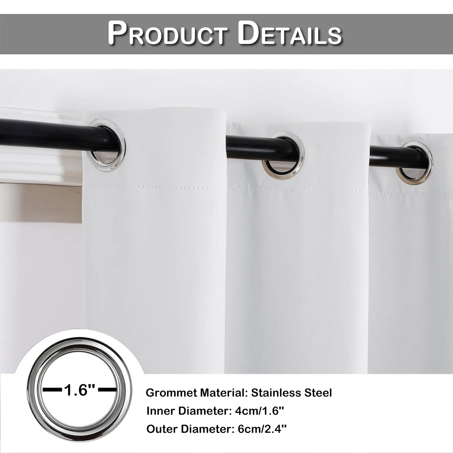 1 Panel High-precision Blackout Short Kitchen Curtains