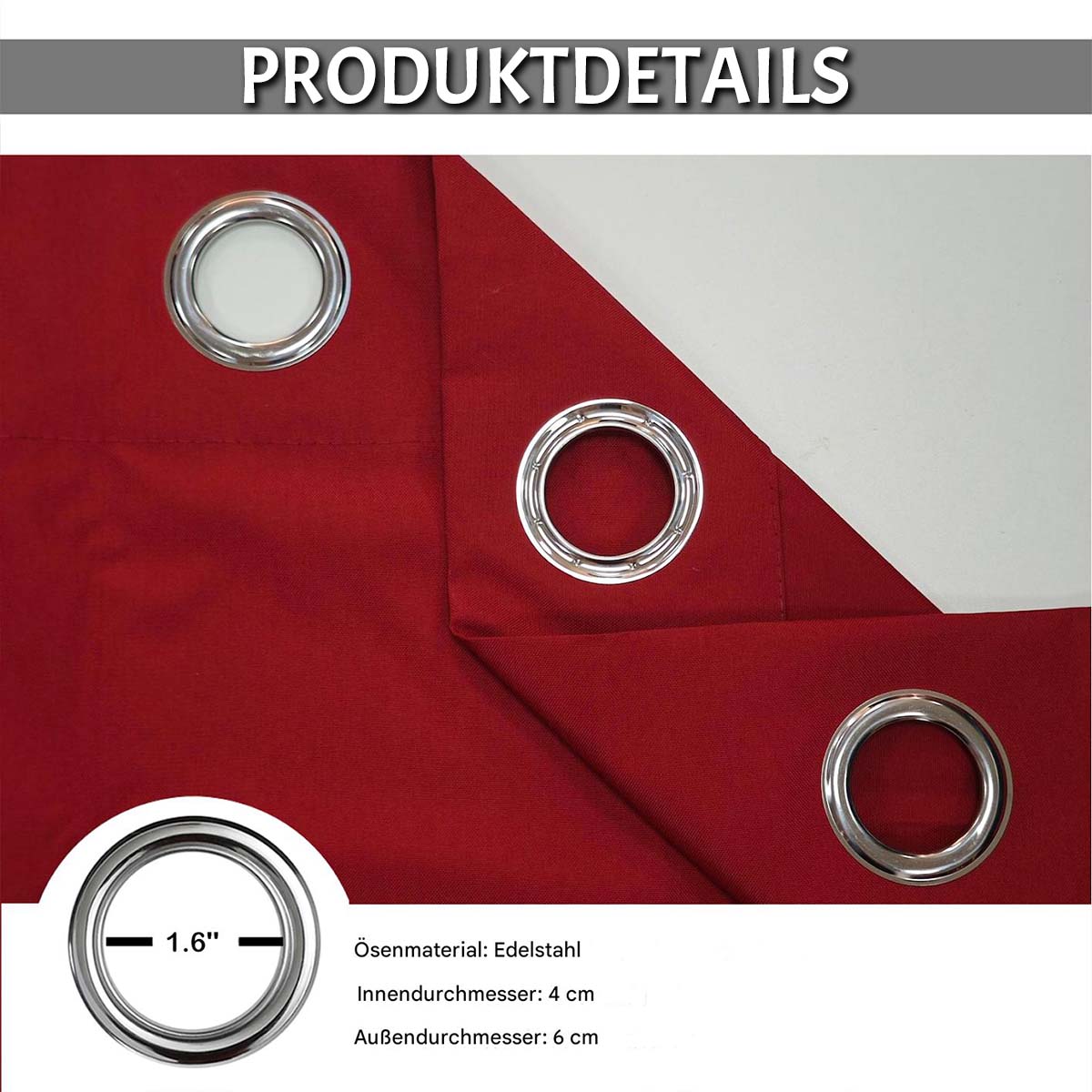 Rideau extérieur imperméable à œillets, protection thermique et occultant, 5 coloris