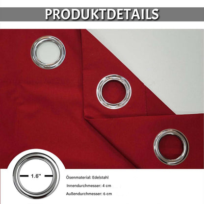 Rideau extérieur imperméable à œillets, protection thermique et occultant, 5 coloris