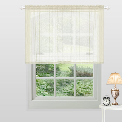 1 Panel Waterproof Short Sheer Tier Curtain