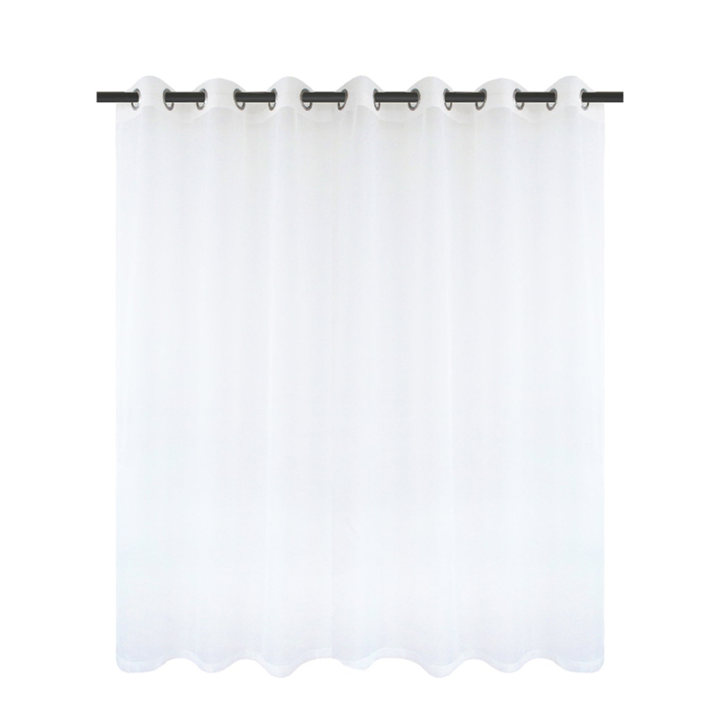 Waterproof Transparent Outdoor Curtain Voile White with Eyelets