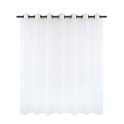 Waterproof Transparent Outdoor Curtain Voile White with Eyelets