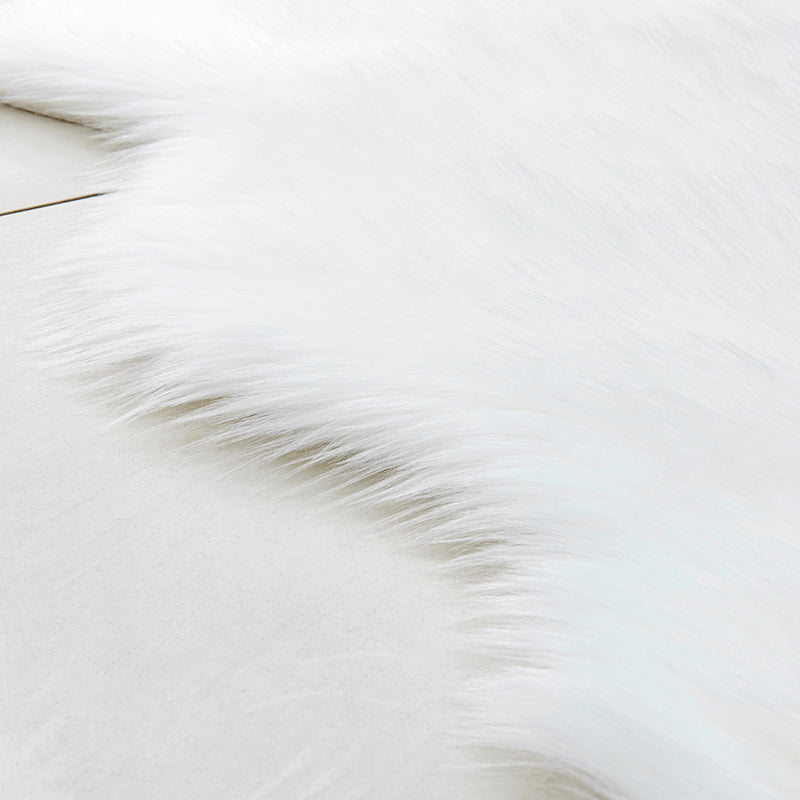 Fluffy faux fur rug, long pile shaggy rug, 60x180 cm