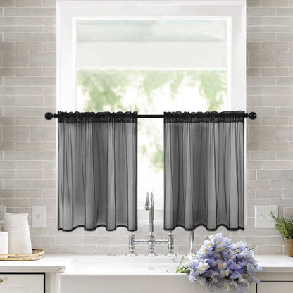 Half Tiers Curtains Cafe Kitchen Window Decor 1 Panel