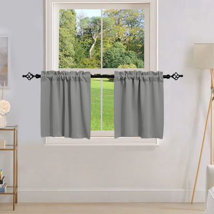 1 Panel Blackout Window Short Curtains