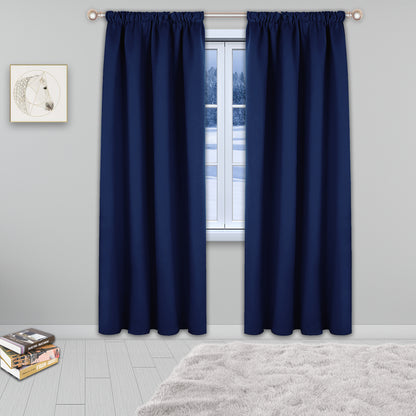 Blackout Curtains, 1 Panel, Blue, 132*160cm/132*183cm/132*213cm
