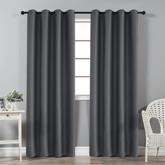 100% Blackout Curtains, 1 Panel, Gray, 100*130cm/134*160cm/134*210cm/134*245cm
