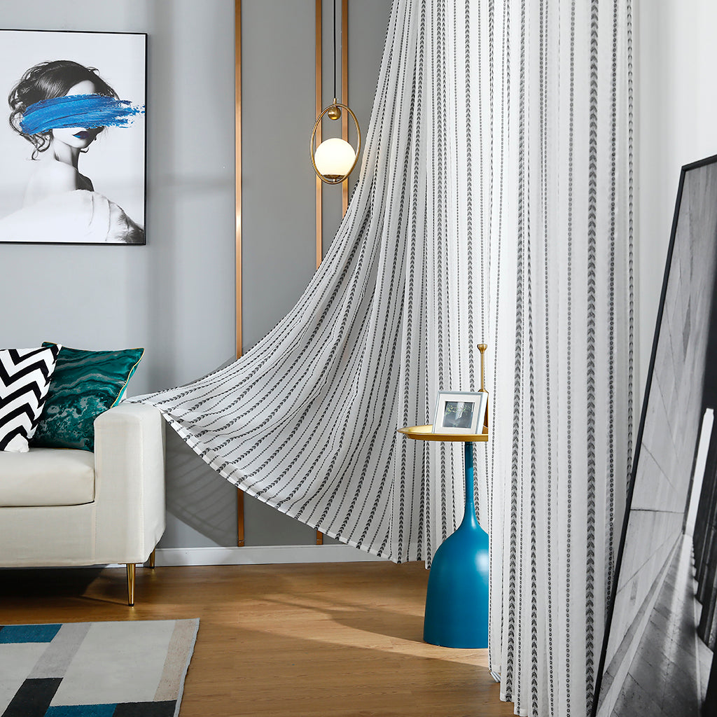 Sheer Curtains, 1 Panel, White, 100x130cm/100x250cm/140x260cm