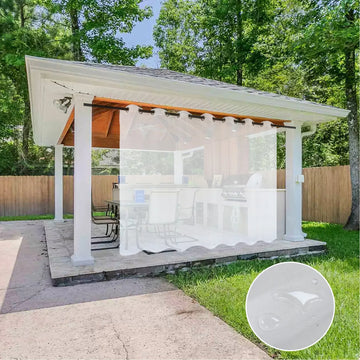 Extra-wide outdoor voile curtain made to measure · Avelora