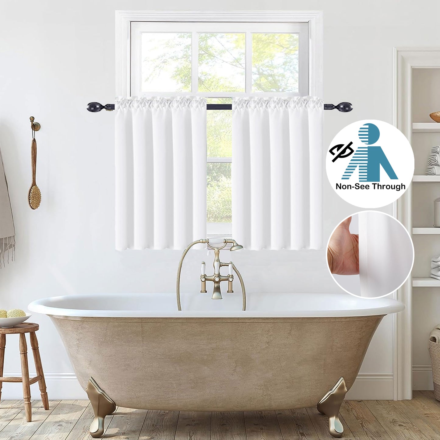 1 Panel Waterproof Short Small Curtains Privacy Protect