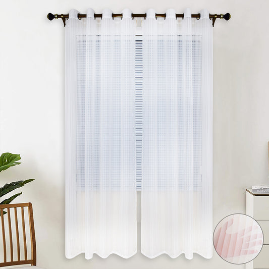 Gauze Tulle Curtains, 1 Panel, White, 132*160cm/132*183cm/132*213cm/132*244cm