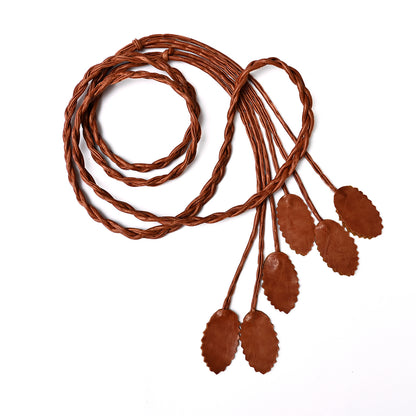 Embrasse de rideau en PU marron