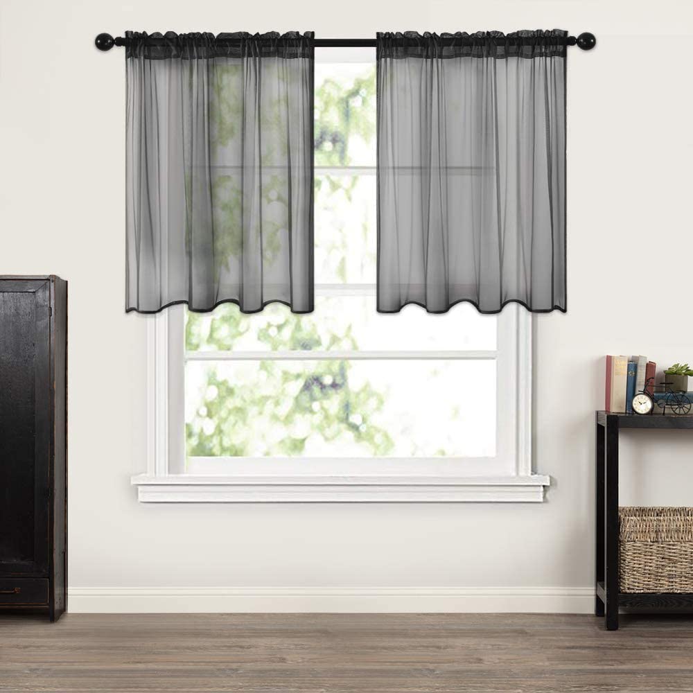 Half Tiers Curtains Cafe Kitchen Window Decor 1 Panel