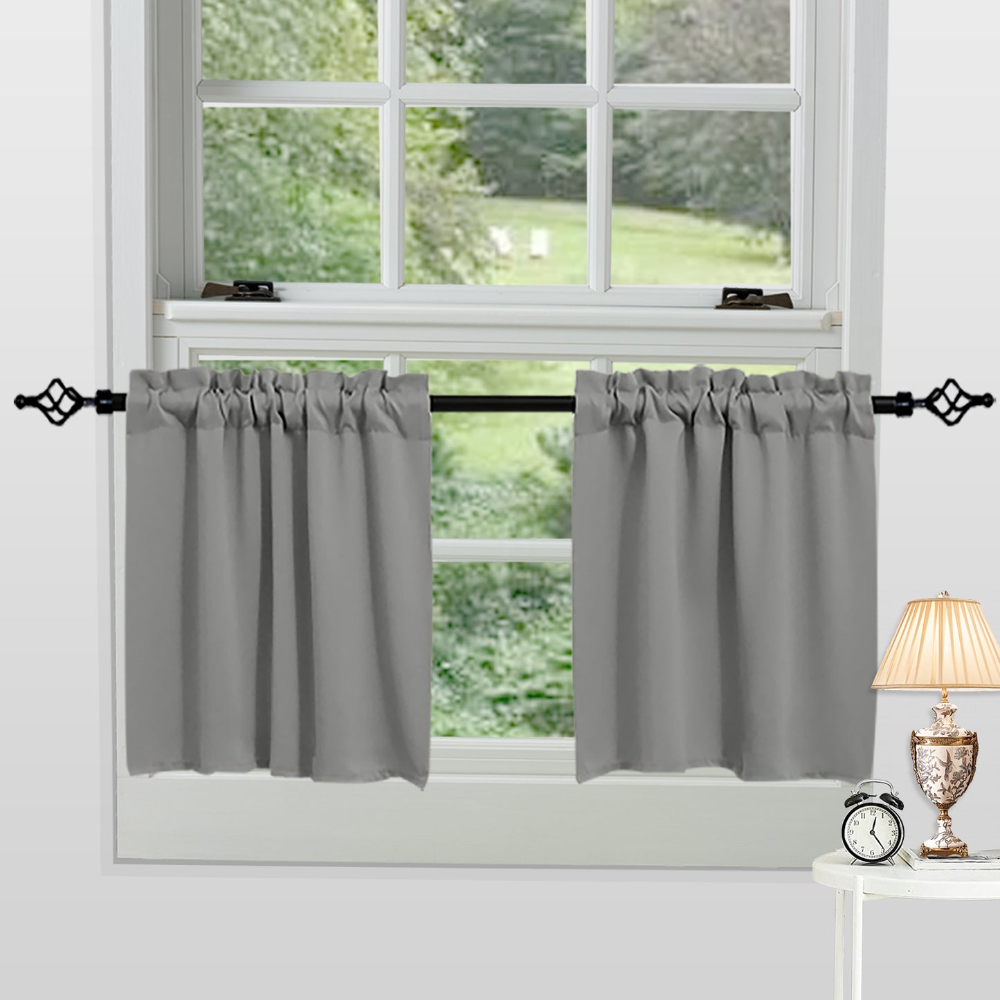 1 Panel Blackout Window Short Curtains