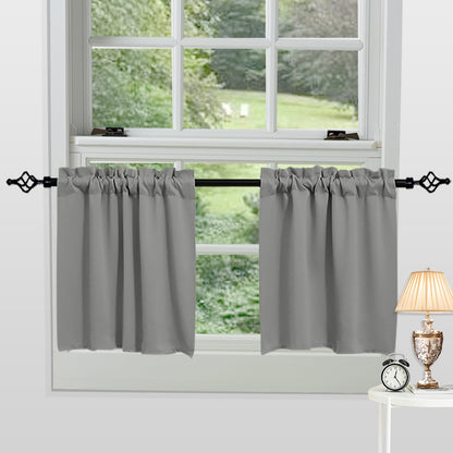 1 Panel Blackout Window Short Curtains