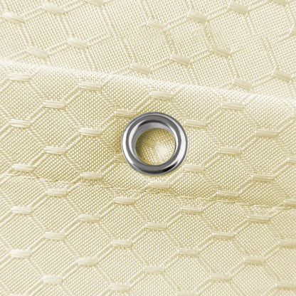 Shower curtain made of waffle fabric – water-repellent, including hooks, 1 piece