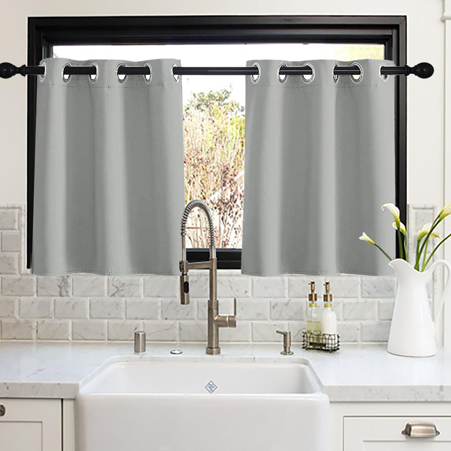 1 Panel High-precision Blackout Short Kitchen Curtains