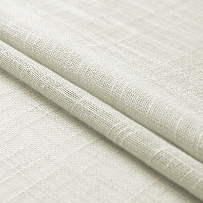 2 Short Linen-Look Sheer Curtains with Rod Pocket for Kitchen Bathroom Window