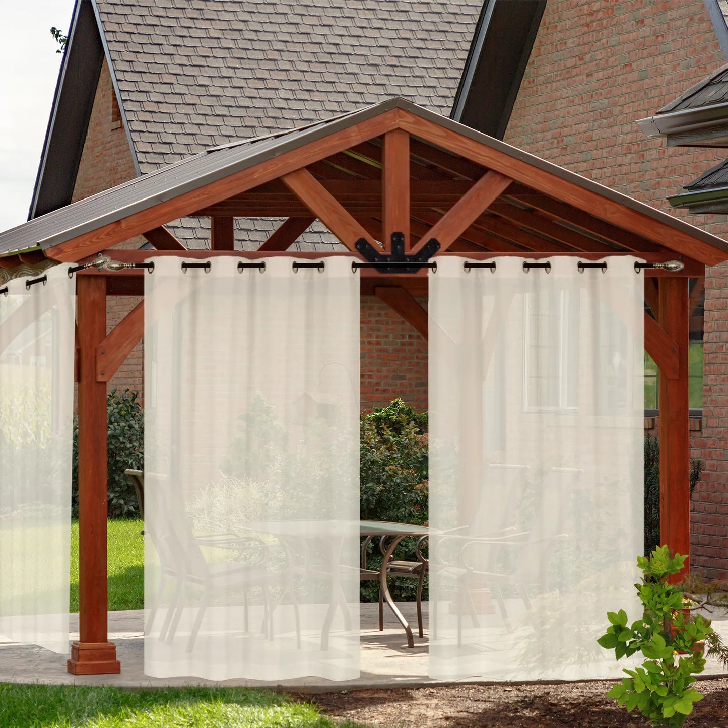 Wasserabweisende Outdoor Voile Gardine nach Maß · Larevia