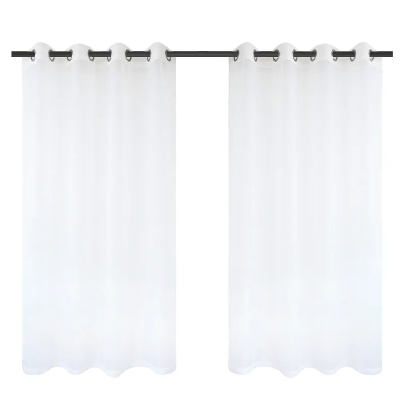 Transparente Outdoor Voile Gardine nach Maß · Silveta