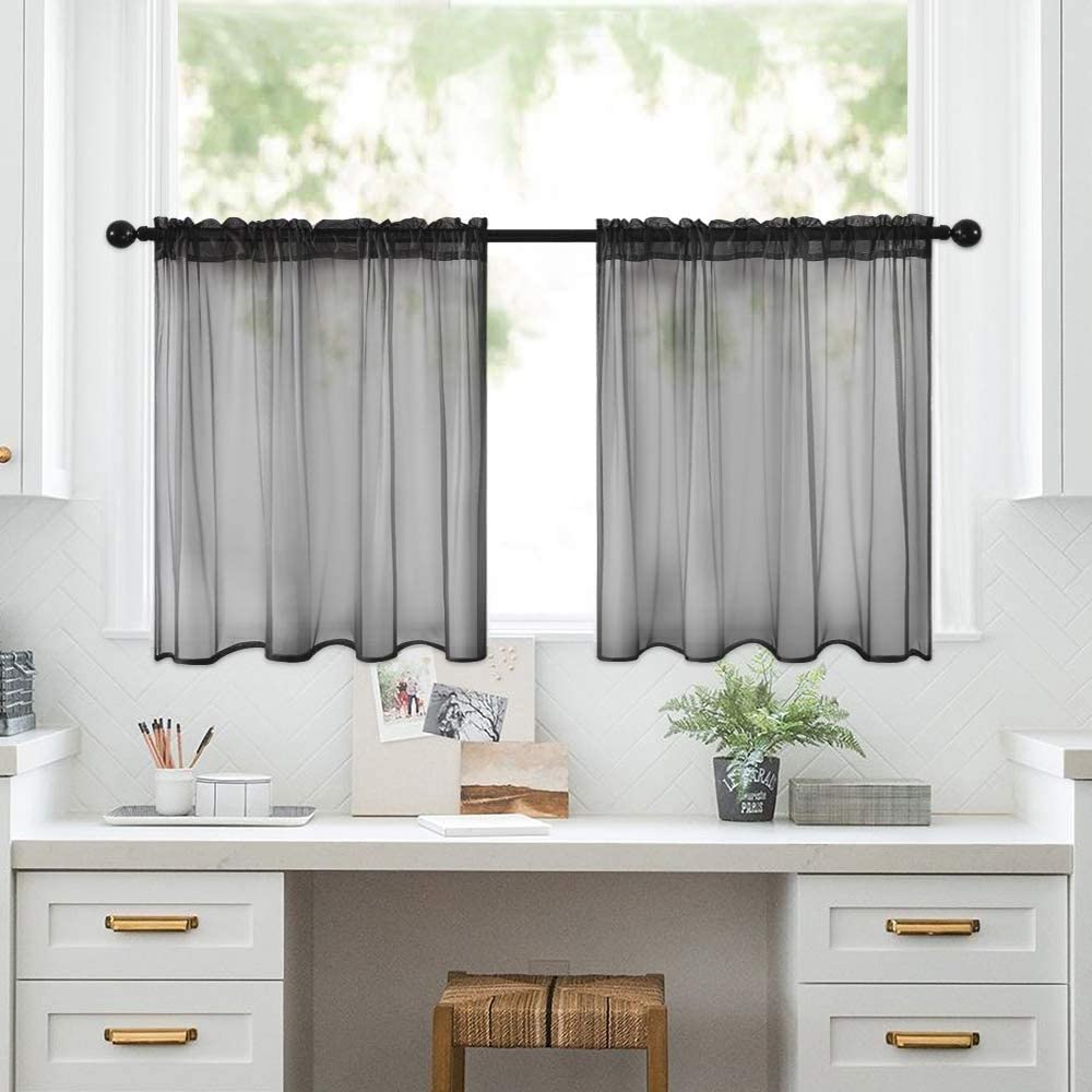 Half Tiers Curtains Cafe Kitchen Window Decor 1 Panel